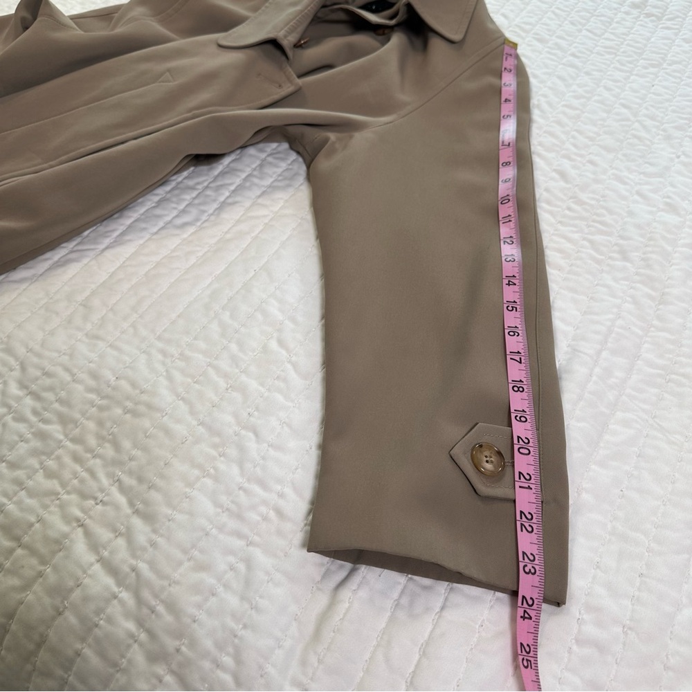 Gallery Women's Tan Belted Trench Coat With Pockets - Picture 13 of 15